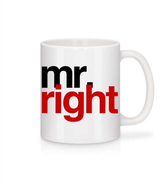 Mr. Right Logo - Mug - White - Vorn