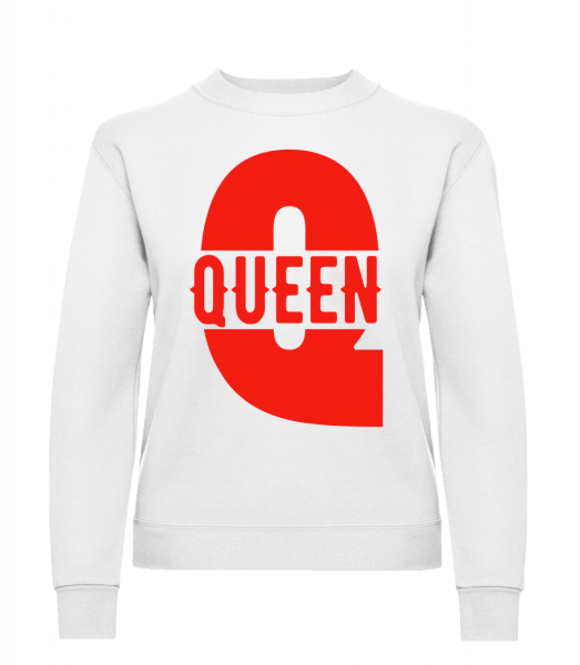 Queen Q - Women's Sweatshirt - White - Vorn