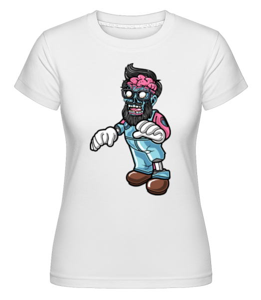 Zombie Beard -  Shirtinator Women's T-Shirt - White - Front