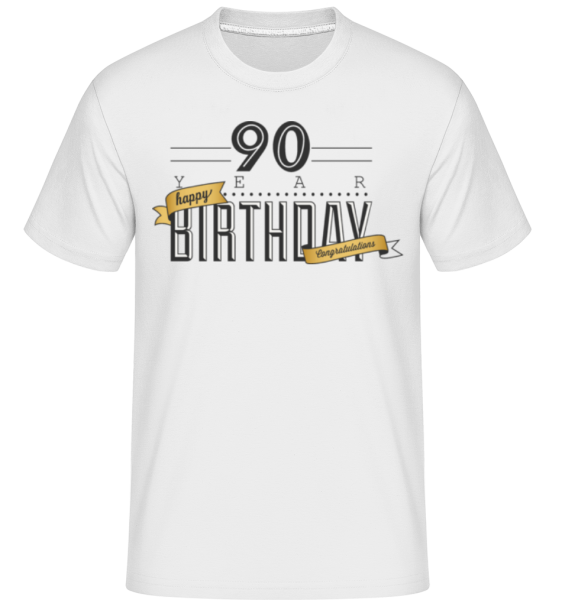 90 Birthday Sign -  Shirtinator Men's T-Shirt - White - Front