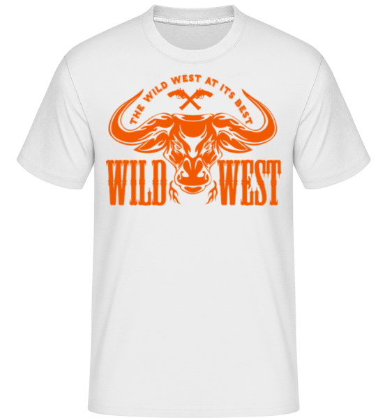 Wild West Horns -  Shirtinator Men's T-Shirt - White - Front