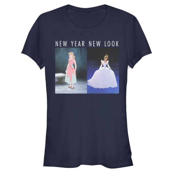Disney - Cinderella - Popelka New Year Look - New Year - Women's T-Shirt - Navy - Front
