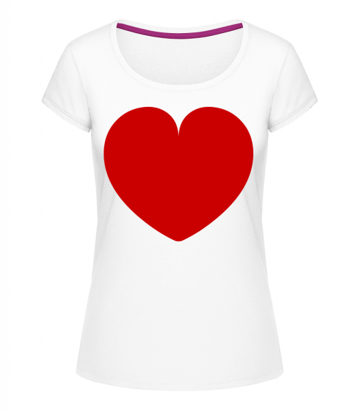 Heart - Megan Crewneck T-Shirt - White - Vorn