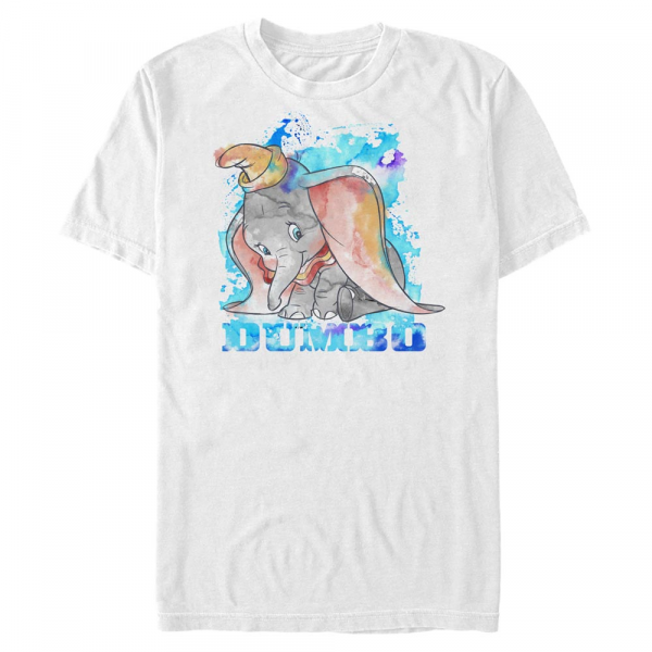 Disney Classics - Dumbo - Dumbo Watercolor - Men's T-Shirt - White - Front