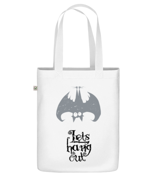 Let's Hang Out Bat - Organic tote bag - White - Front