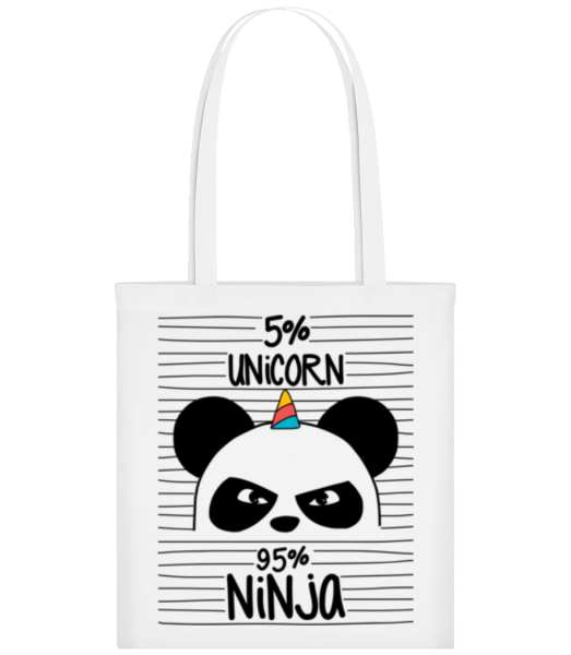 5% Unicorn 95% Ninja - Tote Bag - White - Front