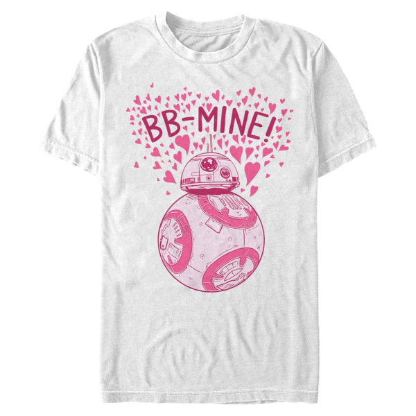 Star Wars - The Last Jedi - BB-8 Bb-Mine - Valentine's Day - Men's T-Shirt - White - Front