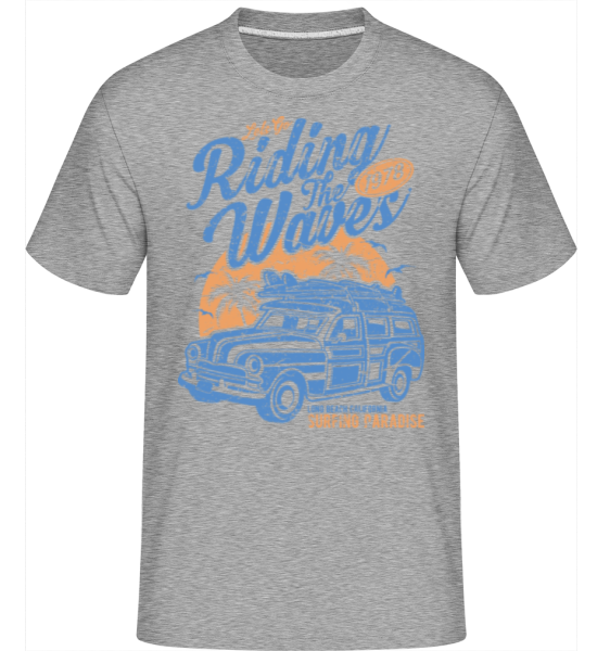 Riding The Waves -  Shirtinator Men's T-Shirt - Heather grey - Front
