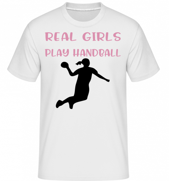 Real Girls Play Handball -  Shirtinator Men's T-Shirt - White - Vorn