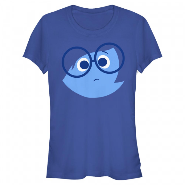 Pixar - Inside Out - Sadness Sad Face - Women's T-Shirt - Royal blue - Front