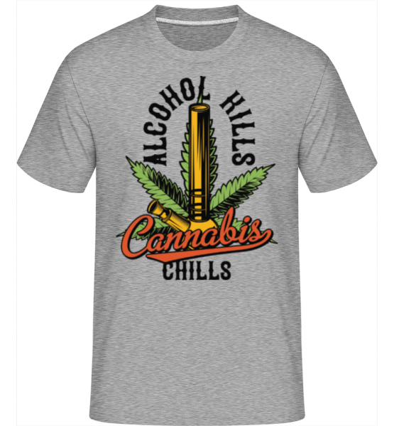 Cannabis Chills -  Shirtinator Men's T-Shirt - Heather grey - Front