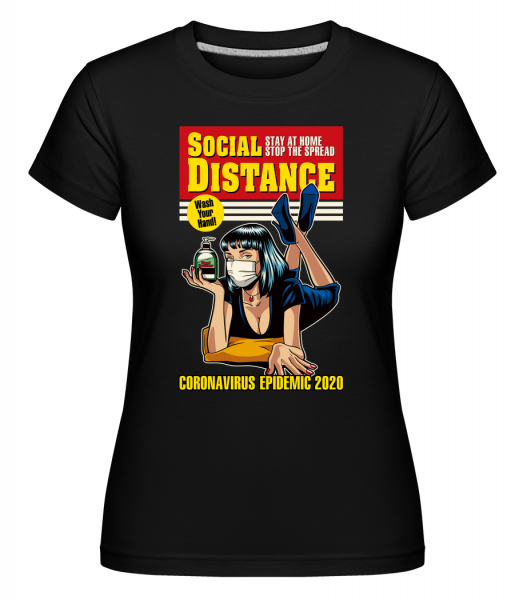 Social Distance -  Shirtinator Women's T-Shirt - Black - Vorn