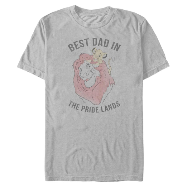 Disney - The Lion King - Simba & Mufasa Pride Lands Dad - Father's Day - Men's T-Shirt - ash_grey - Front