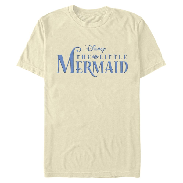 Disney - The Little Mermaid - Text Little Mermaid Embroidery - Men's T-Shirt - Cream - Front