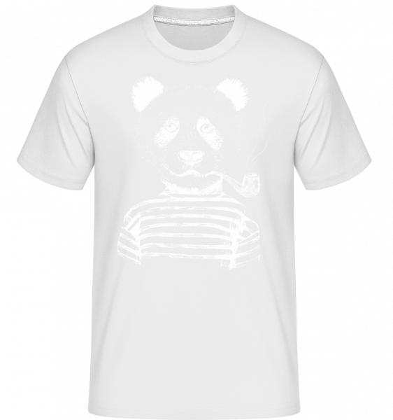 Hipster Panda -  Shirtinator Men's T-Shirt - White - Vorn