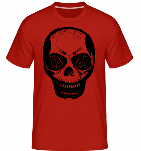 Skull Black -  Shirtinator Men's T-Shirt - Red - Vorn