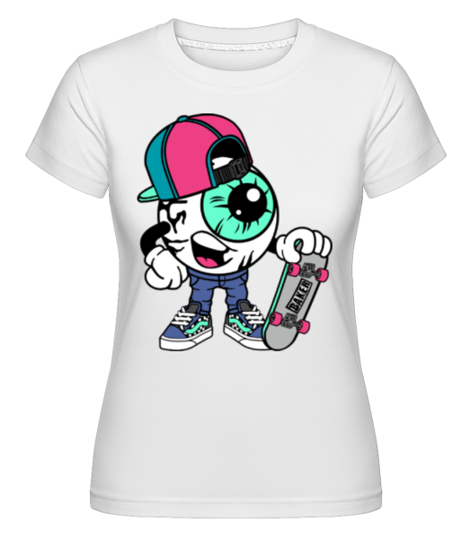 Eyeball Skater -  Shirtinator Women's T-Shirt - White - Front