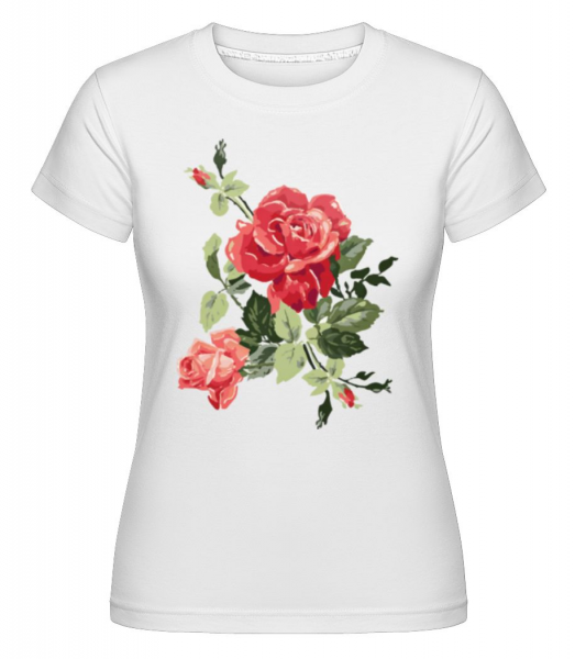 Red Roses -  Shirtinator Women's T-Shirt - White - Front