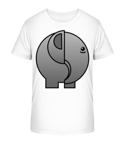 Elephant Comic - Kid's Bio T-Shirt Stanley Stella - White - Front