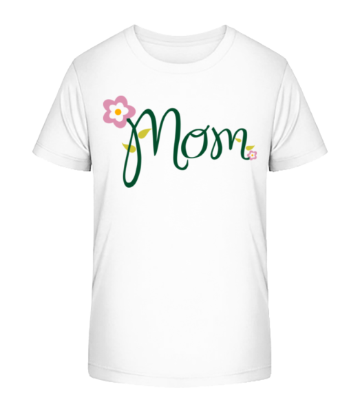 Mom Flower - Kid's Bio T-Shirt Stanley Stella - White - Front