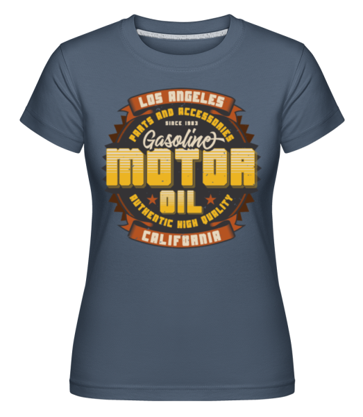 Motor Oil -  Shirtinator Women's T-Shirt - Denim - Front