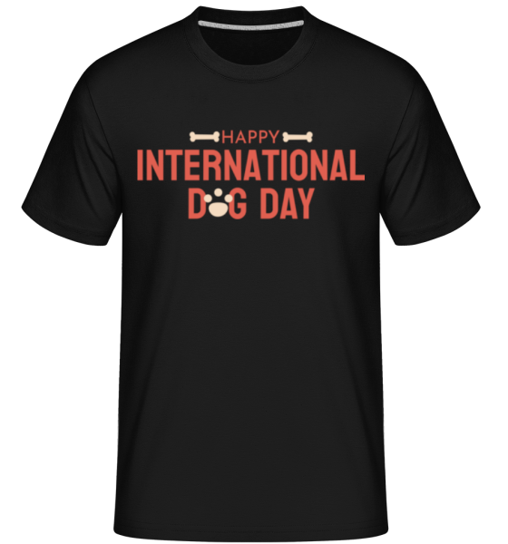 Happy Dog Day -  Shirtinator Men's T-Shirt - Black - Front
