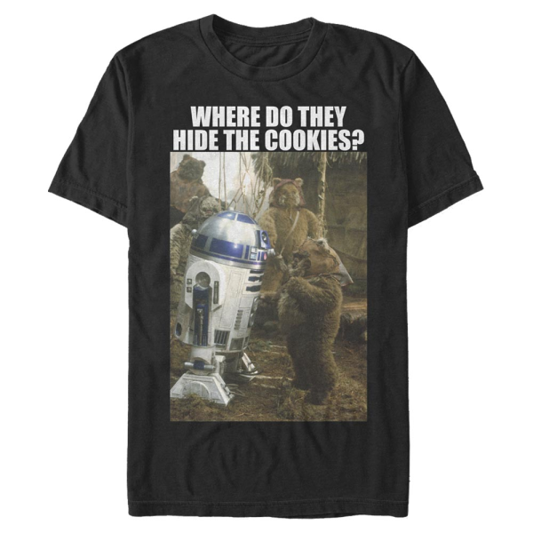 Star Wars - R2-D2 Hidden Cookies - Men's T-Shirt - Black - Front