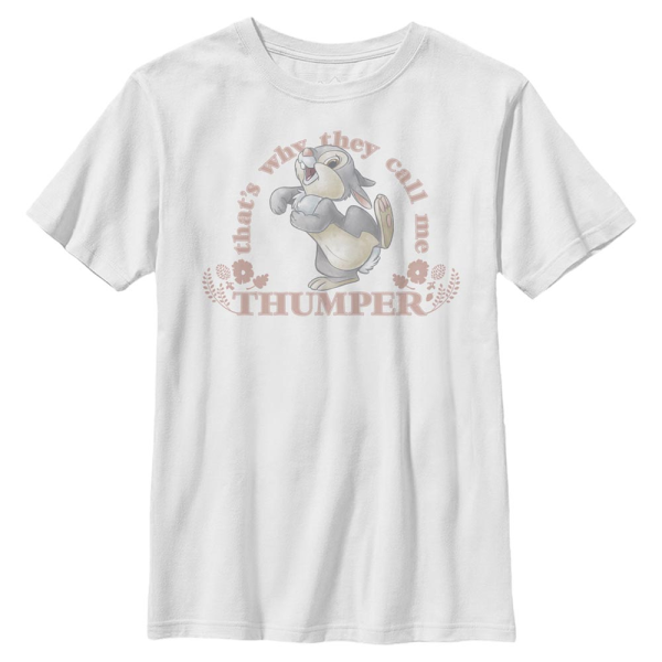 Disney Classics - Bambi - Thumper Call Me - Kids T-Shirt - White - Front