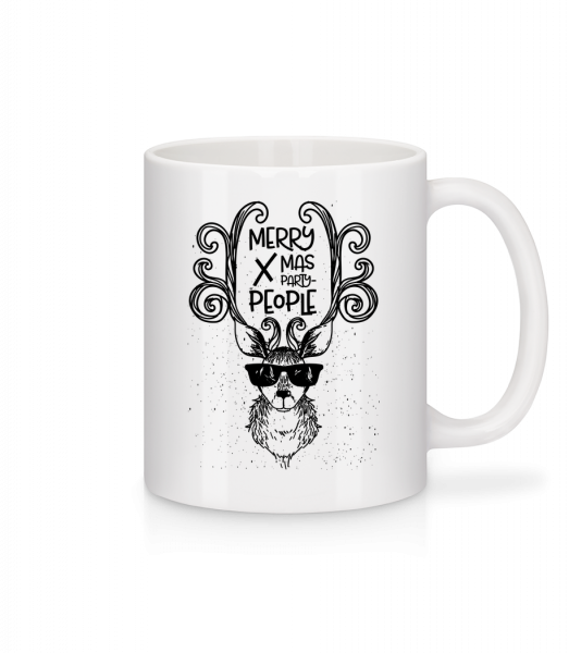 Merry Xmas Party People - Mug - White - Vorn