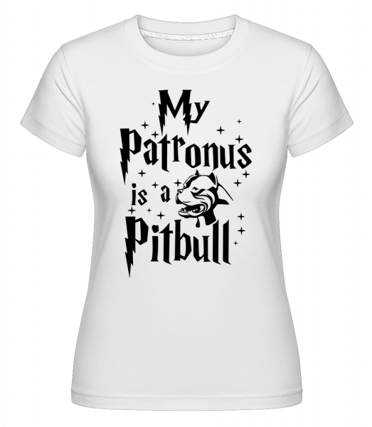 My Patronus Is A Pitbull -  Shirtinator Women's T-Shirt - White - Vorn