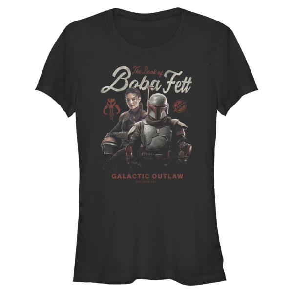 Star Wars - Book of Boba Fett - Skupina Boba Badge - Women's T-Shirt - Black - Front