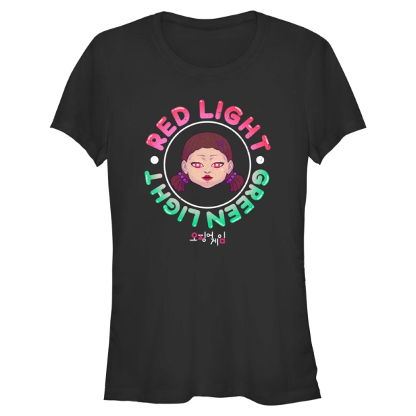 Netflix - Squid Game - Logo RedGreen Stamp - Women's T-Shirt - Black - Front