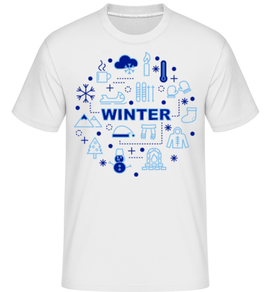 Winter Symbols -  Shirtinator Men's T-Shirt - White - Front