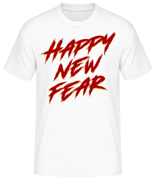 Happy New Fear - Men's Basic T-Shirt - White - Front
