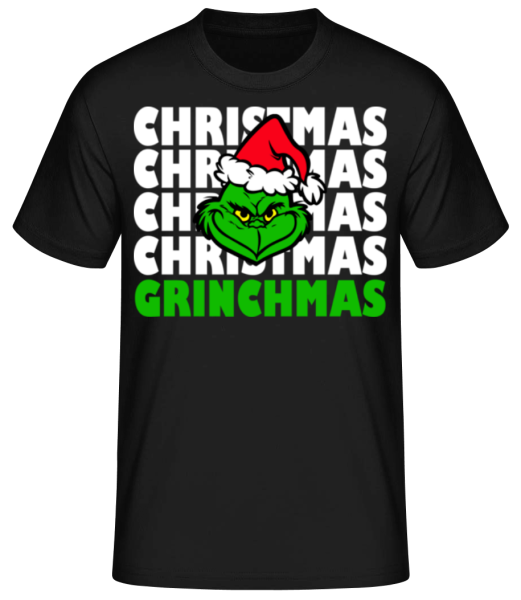 Christmas Grinchmas - Men's Basic T-Shirt - Black - Front