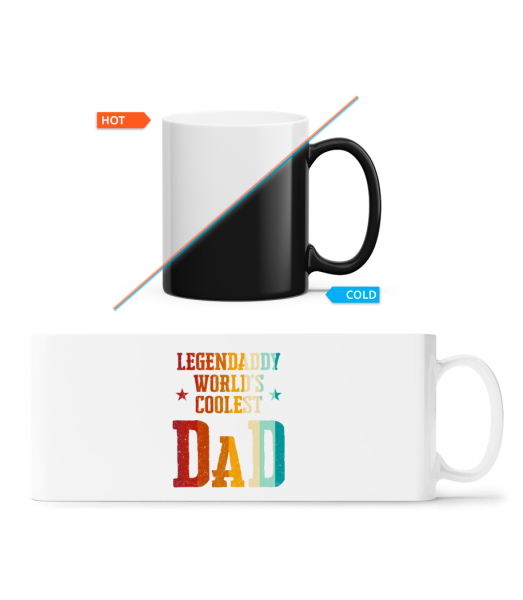 Worlds Coolest Dad - Magic Mug - White - Front