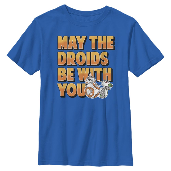 Star Wars - The Rise of Skywalker - D-O & BB-8 Droids Be With You - May The 4th - Kids T-Shirt - Royal blue - Front
