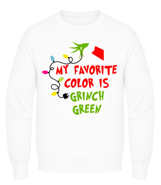 My Favorite Color Is Grinch Green - Men's Sweatshirt - White - Front