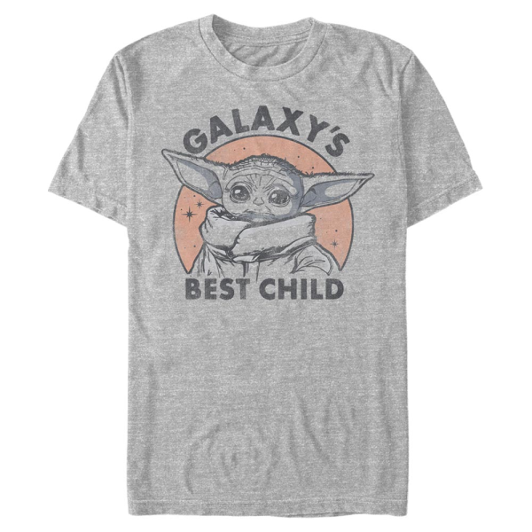 Star Wars - The Mandalorian - The Child Galaxy Baby - Family - Men's T-Shirt - Heather grey - Front