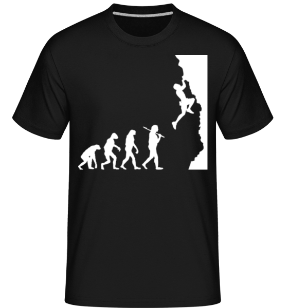 Evolution Of Climbung -  Shirtinator Men's T-Shirt - Black - Front