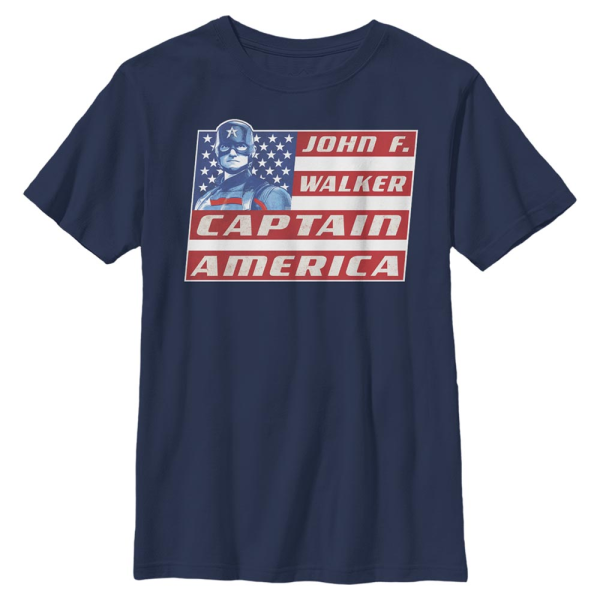 Marvel - The Falcon and the Winter Soldier - Captain America Captain Walker - Kids T-Shirt - Navy - Front