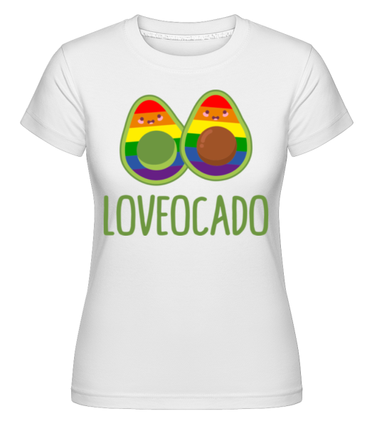 LGBTQ Avocado -  Shirtinator Women's T-Shirt - White - Front