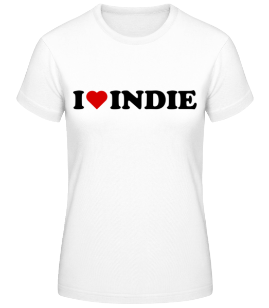 I Love Indie - Women's Basic T-Shirt - White - Front
