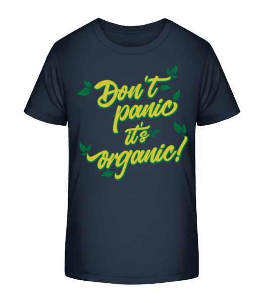 Dont Panic Its Organic - Kid's Bio T-Shirt Stanley Stella - Navy - Front