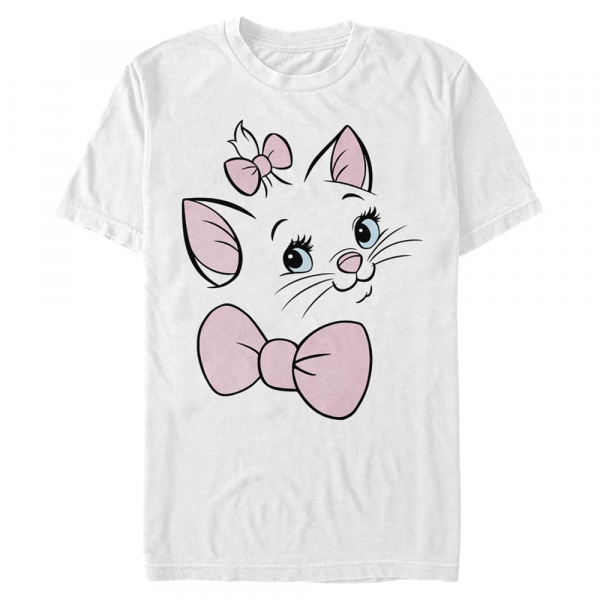 Disney Classics - The Aristocats - Marie Big Face - Men's T-Shirt - White - Front