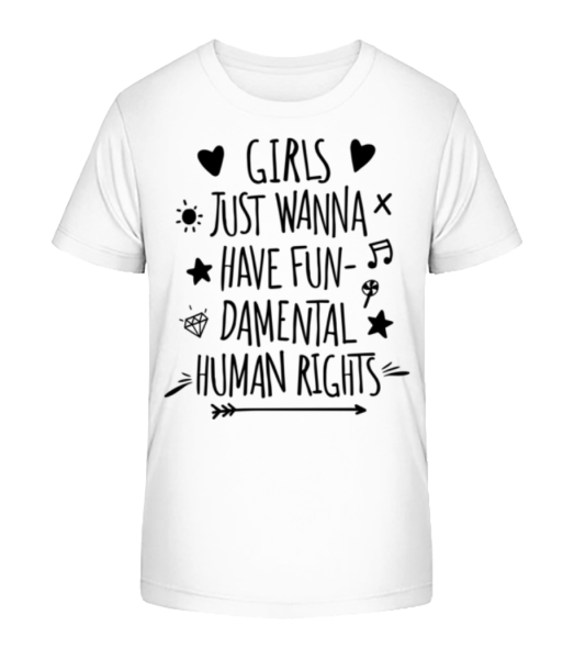 Damental Human Rights - Kid's Bio T-Shirt Stanley Stella - White - Front
