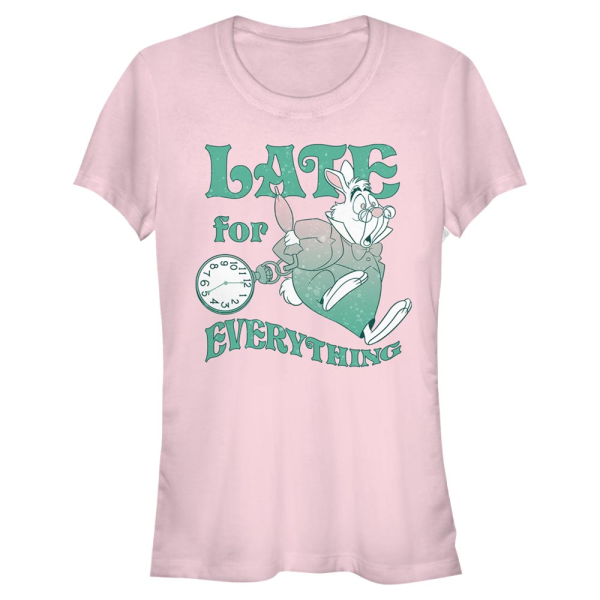 Disney Classics - Alice in Wonderland - Bilý králík Late - Women's T-Shirt - Pink - Front