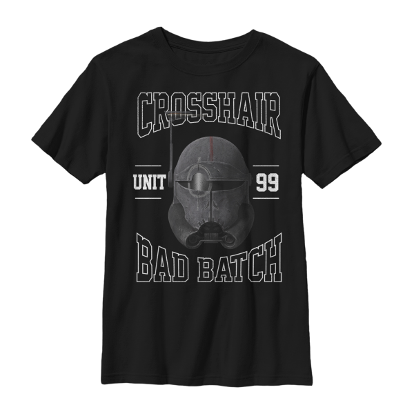 Star Wars - The Bad Batch - Big Face Crosshair - Kids T-Shirt - Black - Front