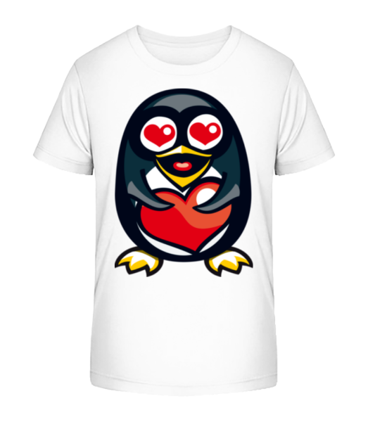 Love Penguin - Kid's Bio T-Shirt Stanley Stella - White - Front