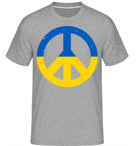 Peace Symbol Ukraine -  Shirtinator Men's T-Shirt - Heather grey - Front